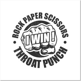 Rock paper scissors Throat Punch Posters and Art